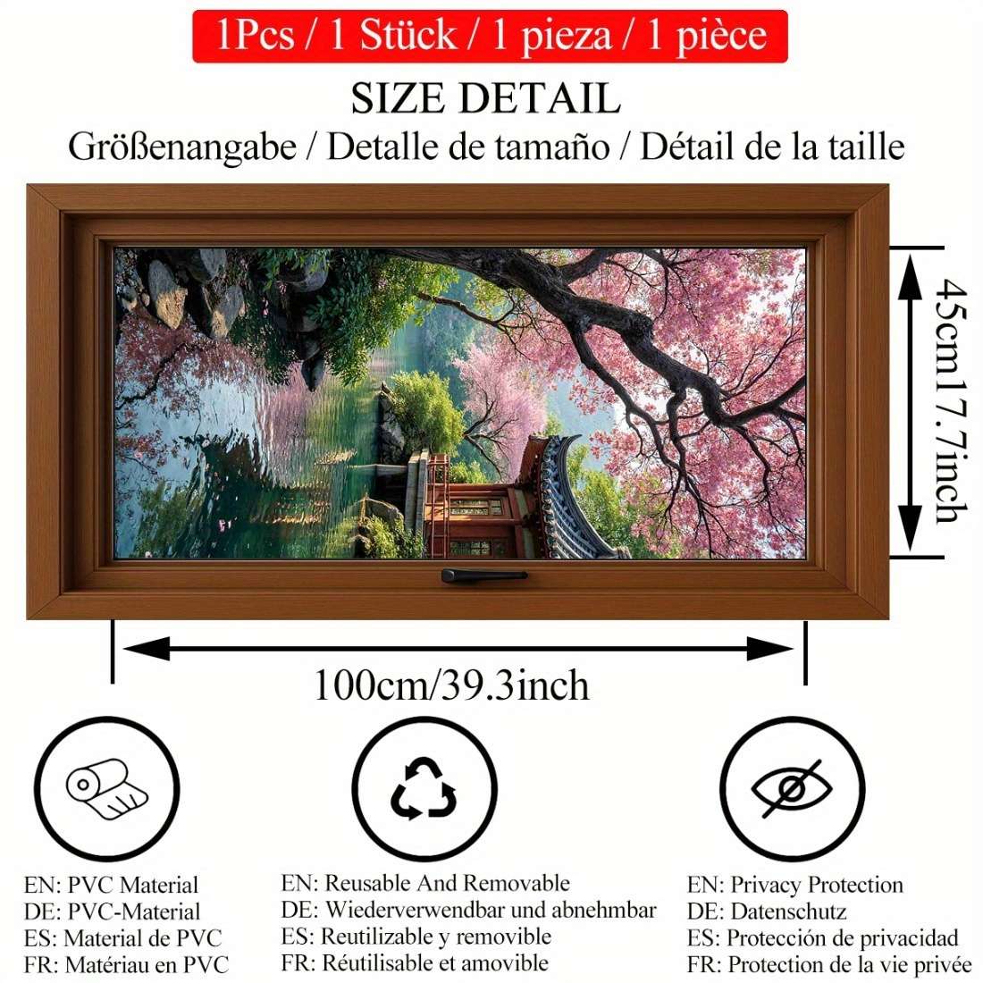 Window Stickers Size 45X100Cm17.7X39.3Inch