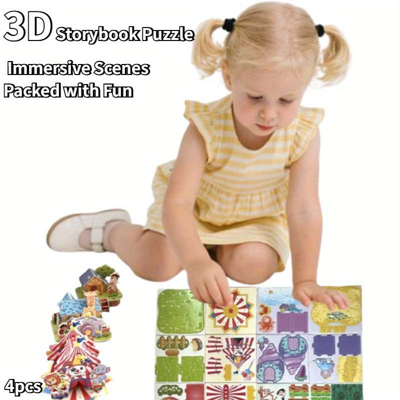 Building Toy Architectural Model Toy Set Model Random Quantity 4 Pcs