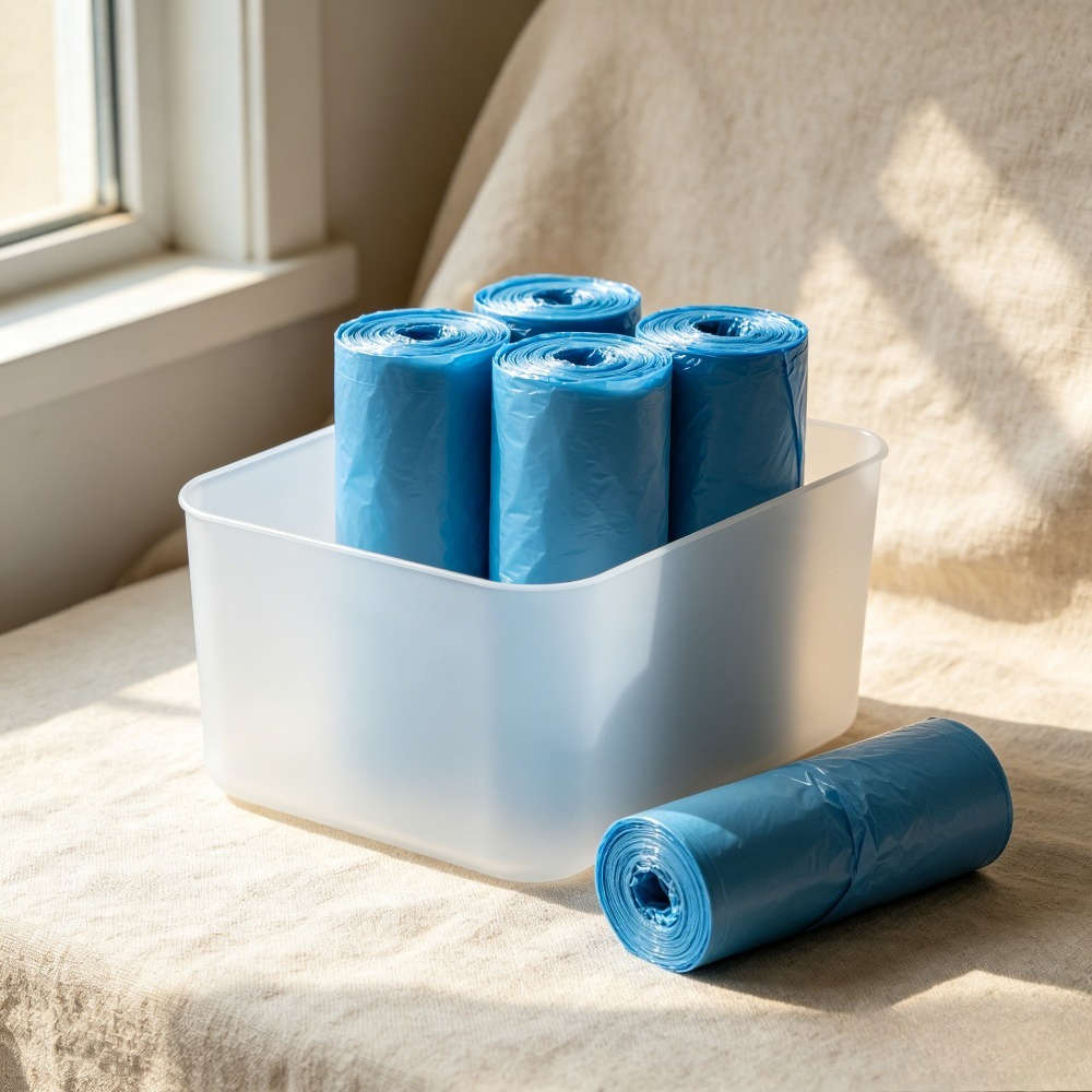 Trash Bagblue 5 Rolls100 Sheets