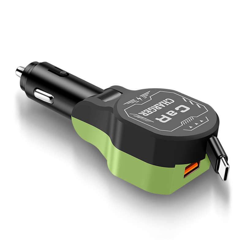 Durable This Expandable Data Cable Car Charger Features 1 To 2 Design Super