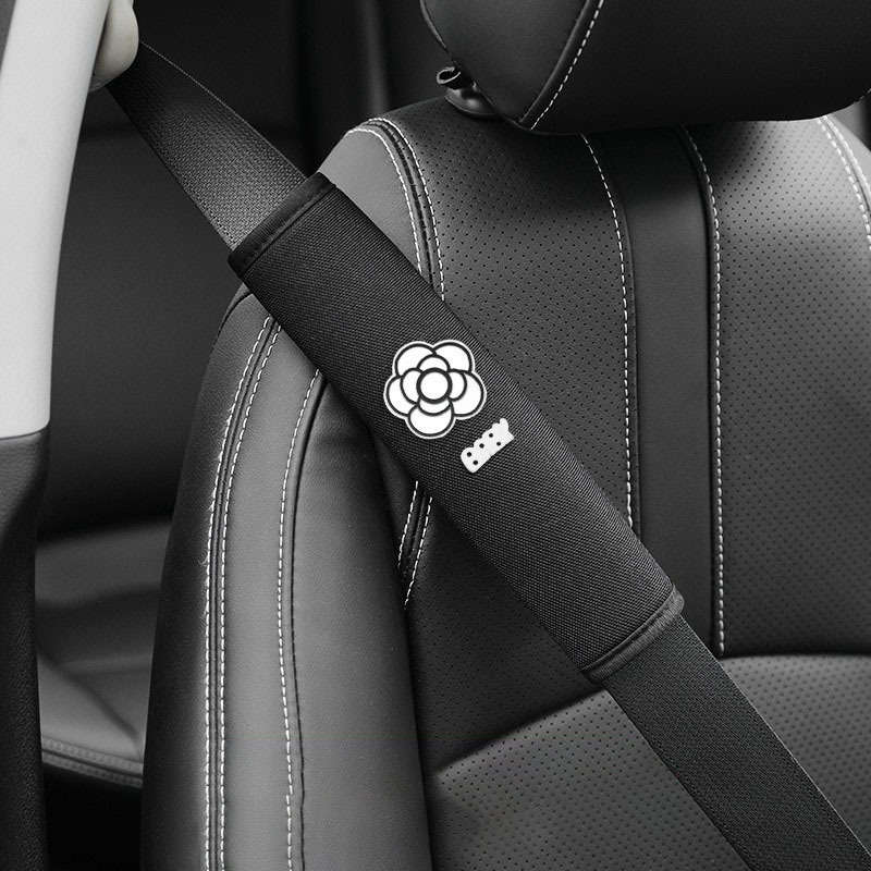 Car Seat Belt Covers Black Bow Quantity 2Pcs