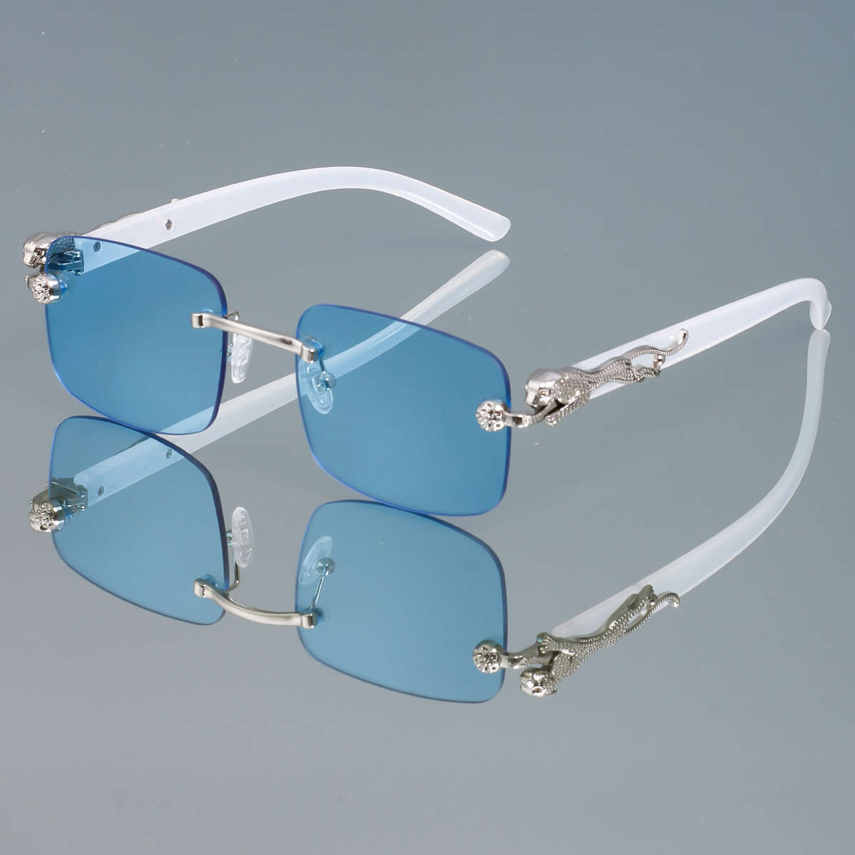 Mens Glasses Color Gradually Blue