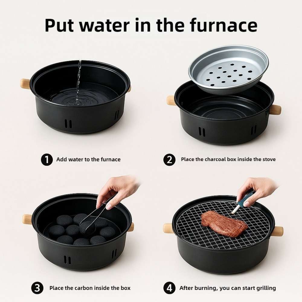 Barbecue Grill Color Glossy Black