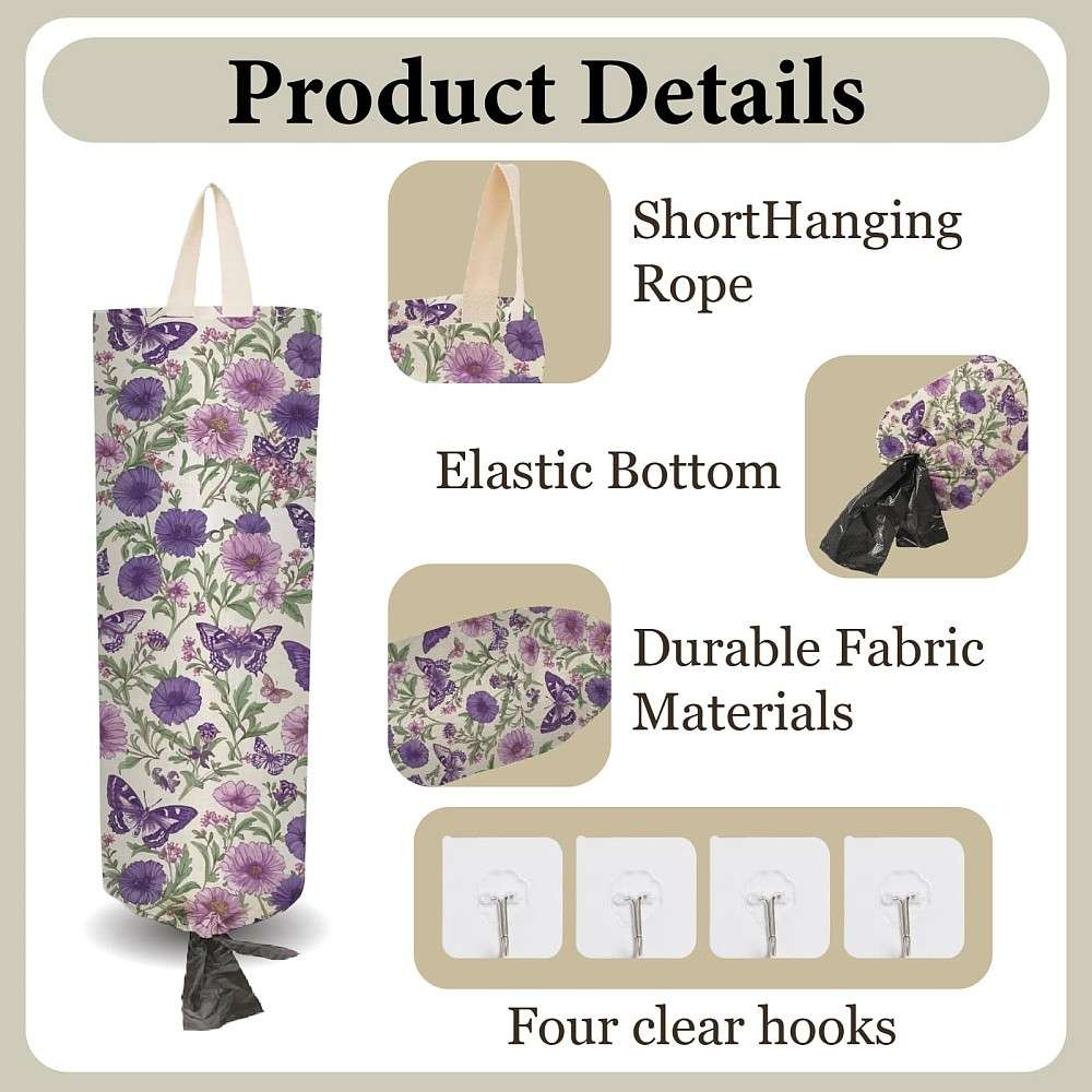 1Set Polyester Storage Bags Cloth Printed Storage Rectangle