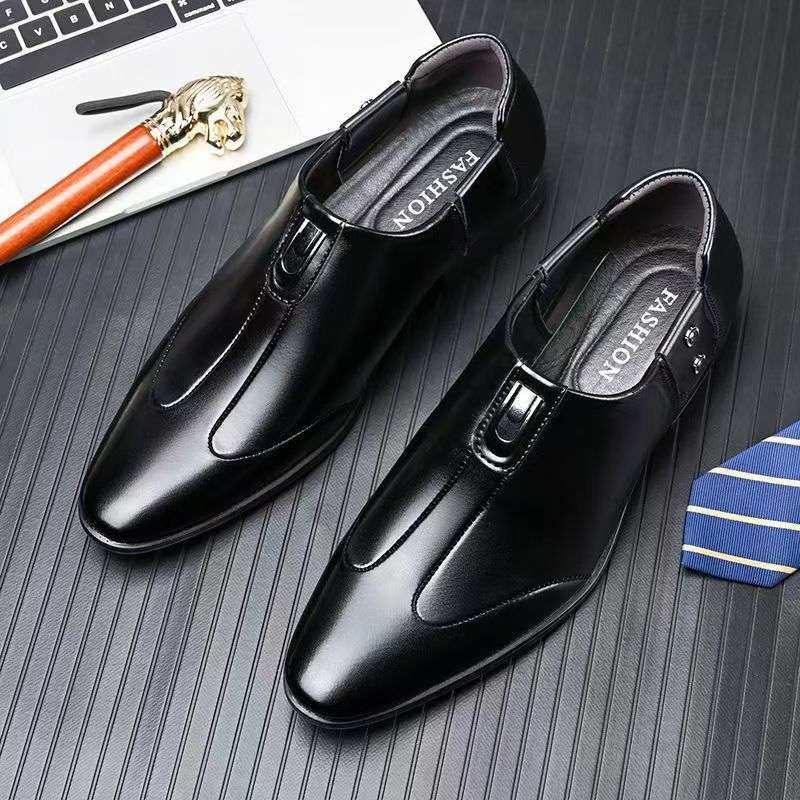 Mens Leather Shoes Color Black Sizeuk 7