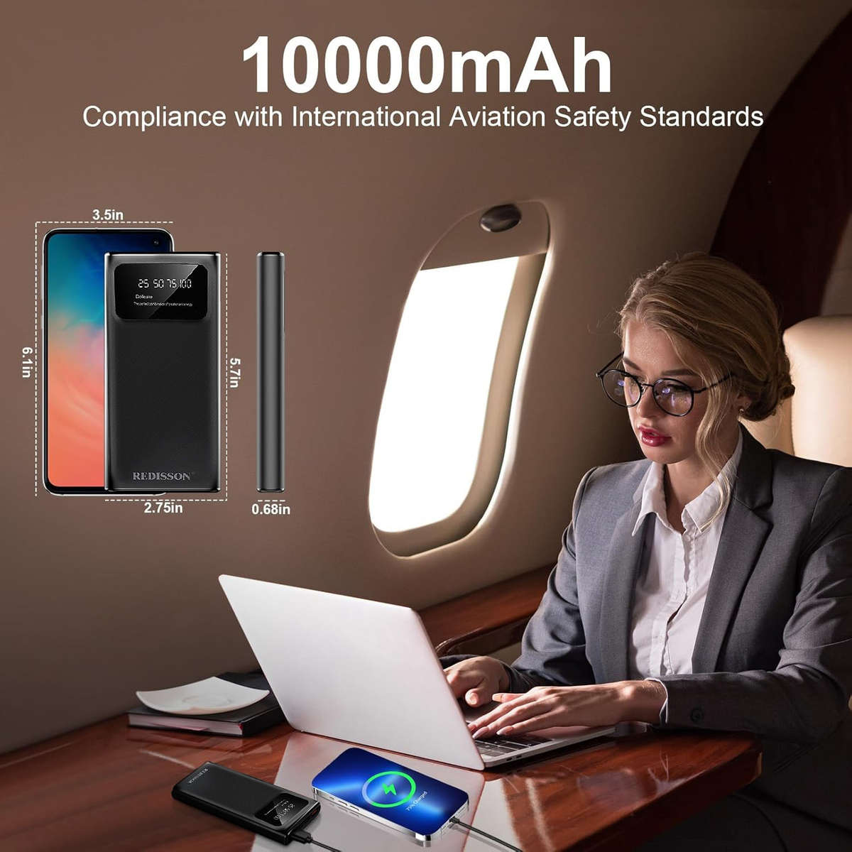 Power Bank Color Black Capacity10000Mah