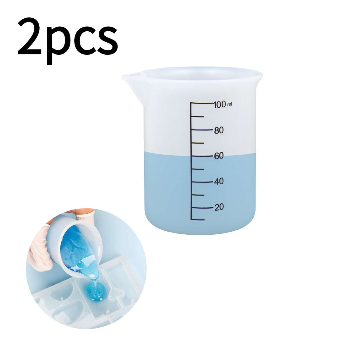 Measuring Cup Color White 2Pcs