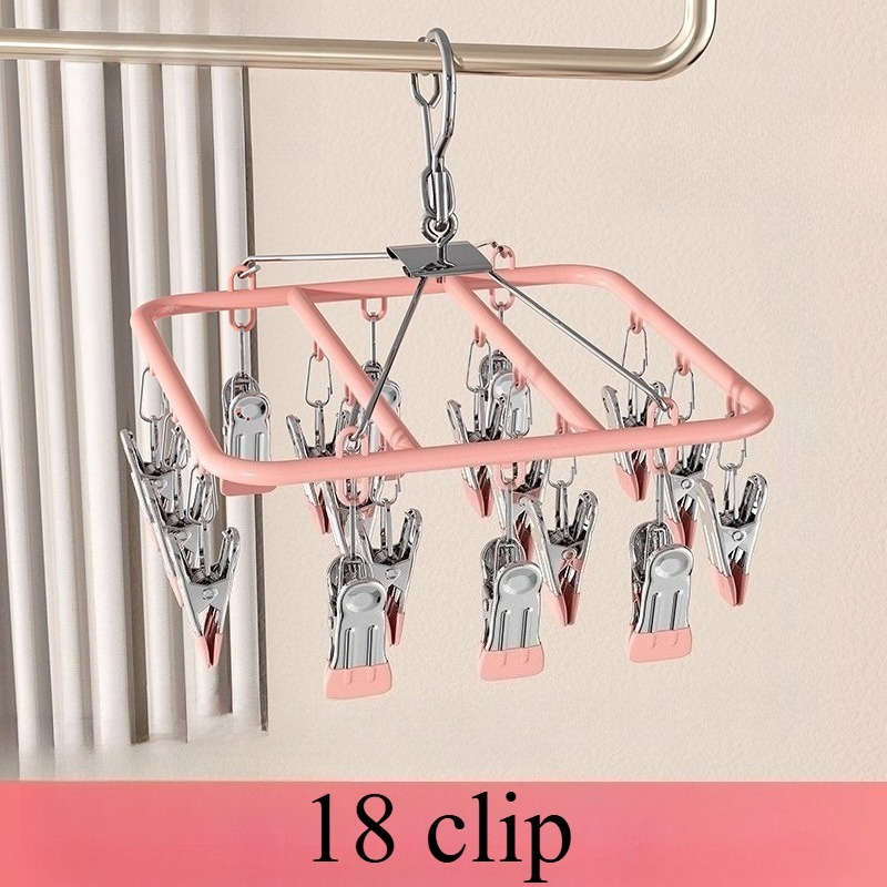 Clothes Rack 18 Clips White