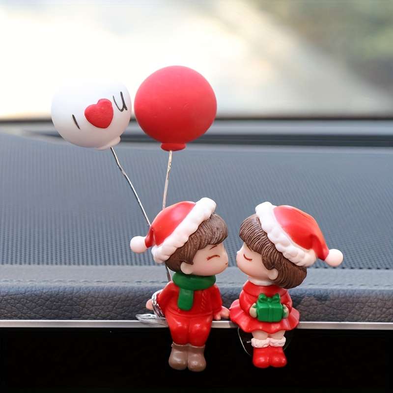 Car Interior Decor 2Pcsstyle Christmas Doll Balloon