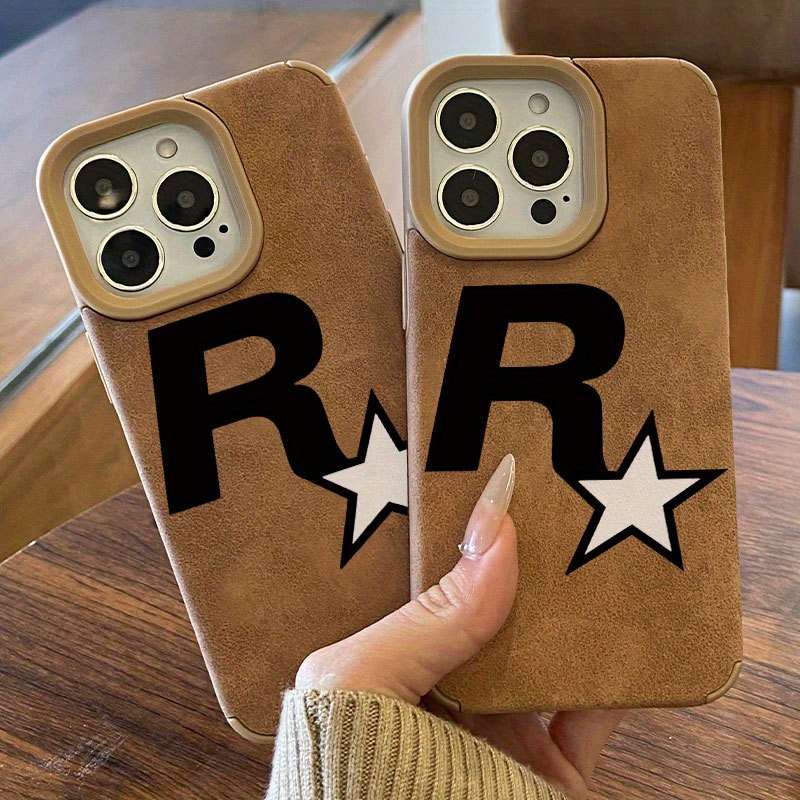 1Pc Mixed Color  For iPhone X Star Letter R Pattern Phone Case