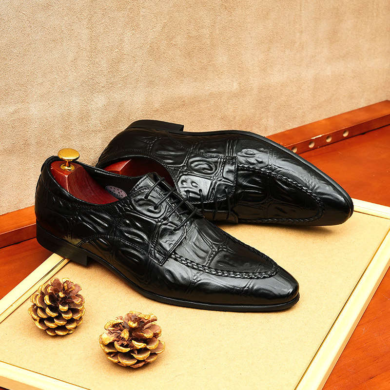 Mens Leather Shoes Color Black Sizeuk 7