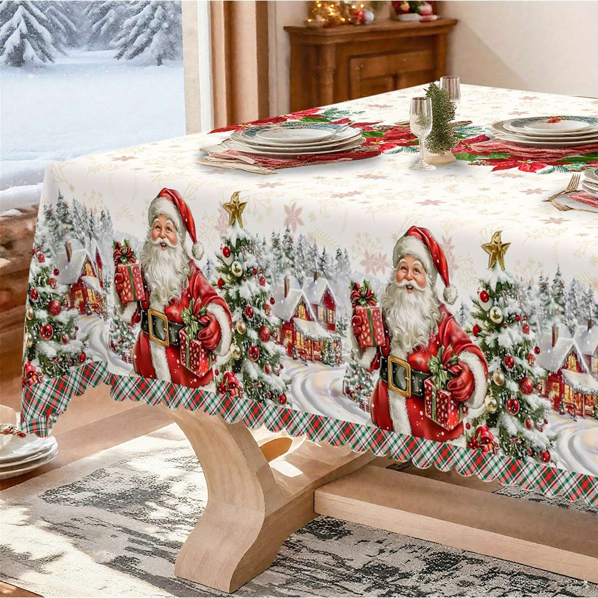 Christmas Tablecloth    148X148Cm Table Cloth