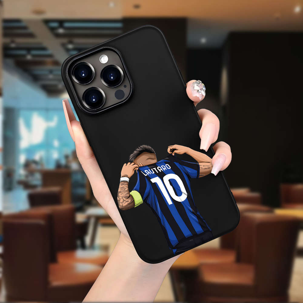 1Pc Black For iPhone 15 Plus Number 10 Player Pattern Phone Case