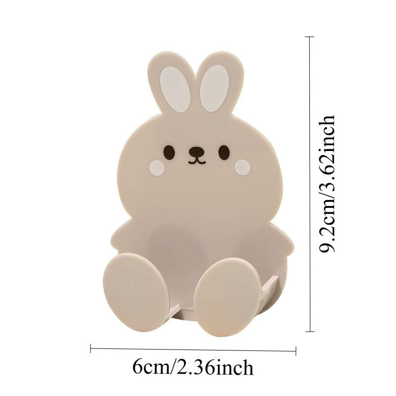 Creative Cartoon Style Adhesive Socket Hanger Electrical color Light grey two pack