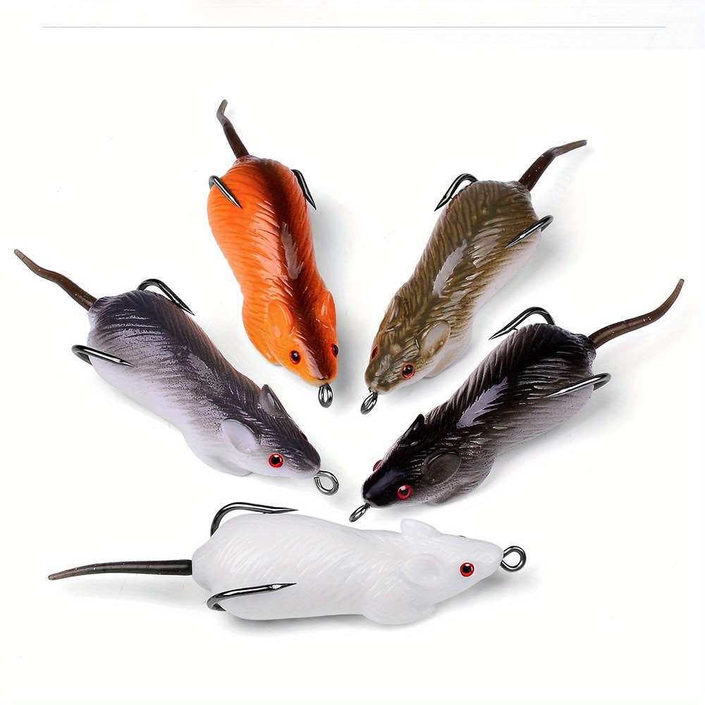 1pc Lure Bait Frog Mouse Double Hook Simulation Mouse Frog 6cm 11.5g