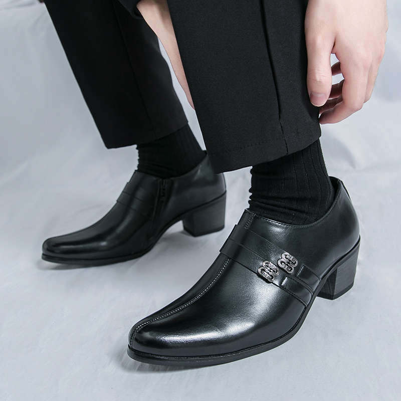 Mens Leather Shoes Color Black Sizeuk 7