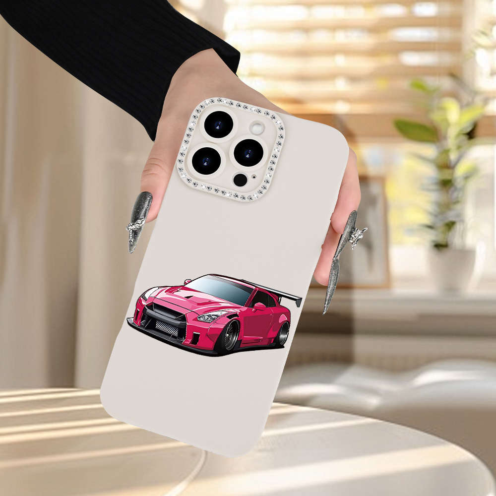 1Pc Ivory White For iPhone 7 Plus 8 Plus Creative Sports Car Phone Case