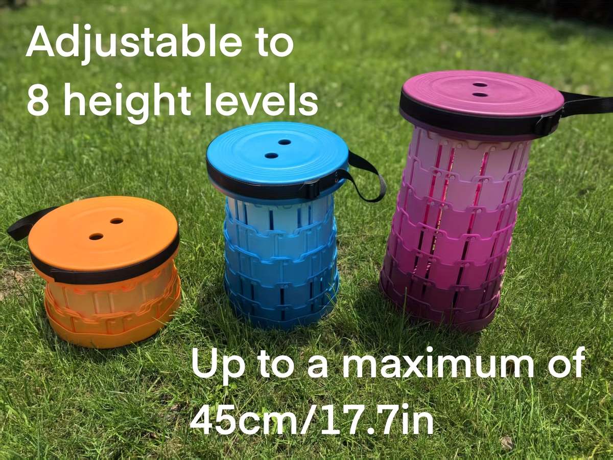 Foldable Folding Outdoor Chair Stool Lightweight Easy To Carry 8 Level Ad