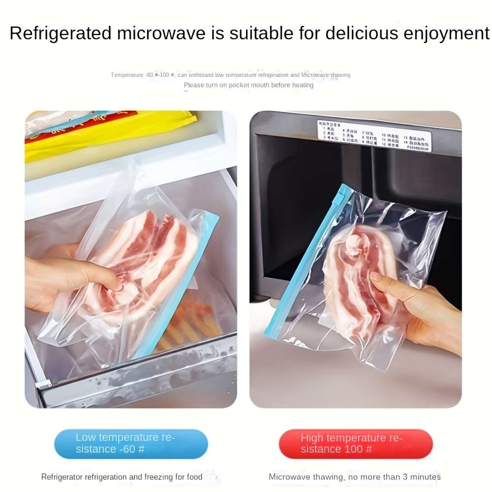 Food Storage Bags Quantity Buckle Type  60Pcs