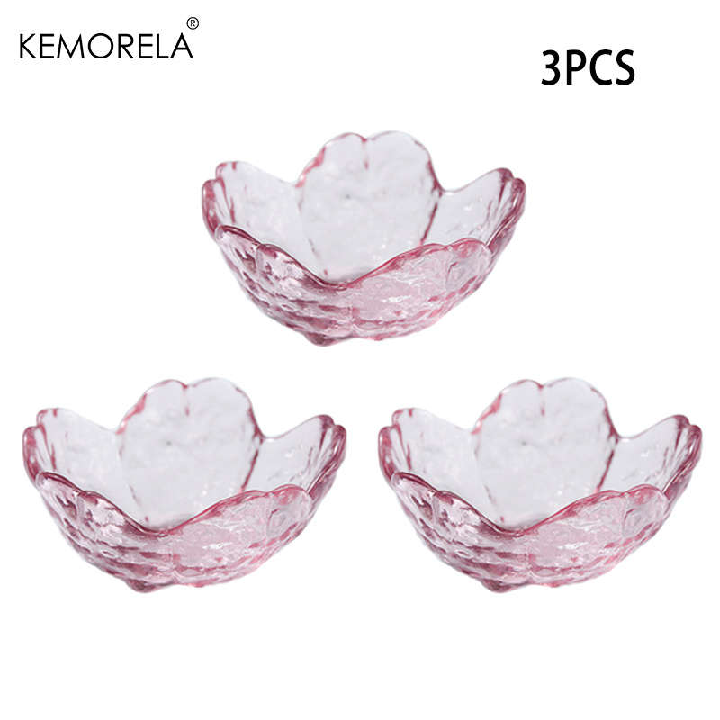 Bowl Model Transparent Petal Dish3Pcs