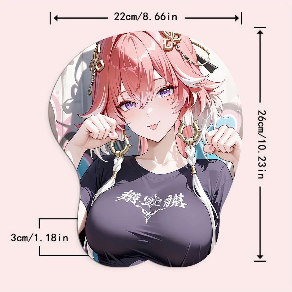 HeavyDuty Stable Anime Girl Wrist Support Mouse For Pc Gamers