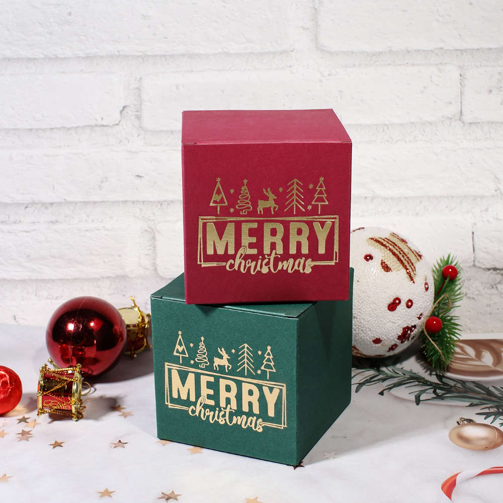 Christmas Gift Boxes Color Green Zfh Size Xtsmc-5Pcs