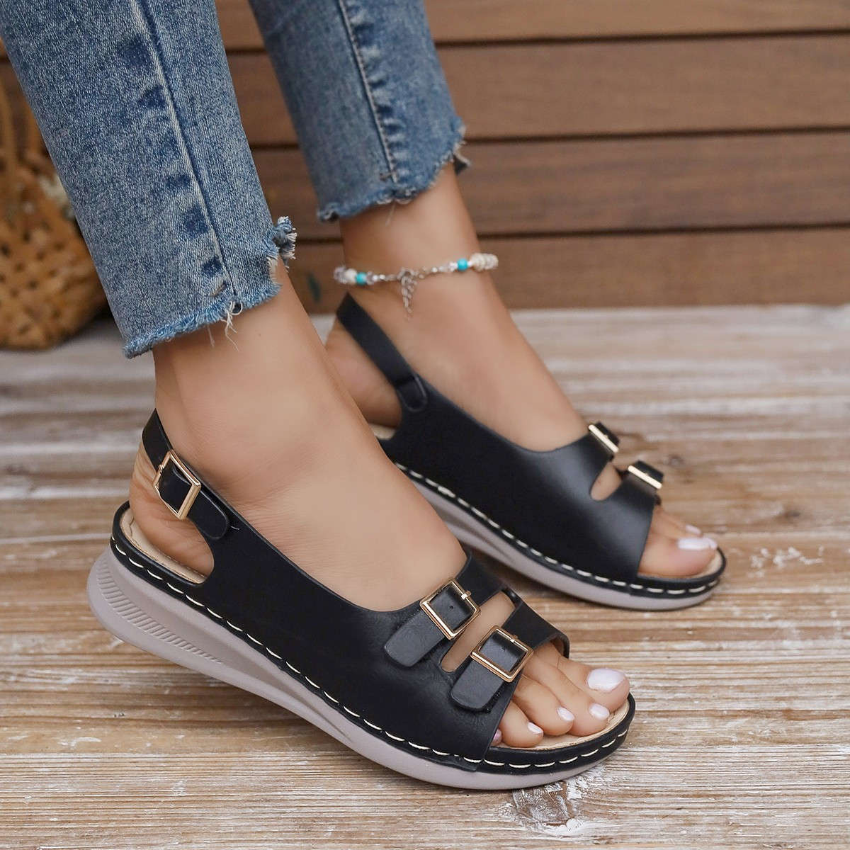 Sandals Color Deep Blue Sizeuk 7