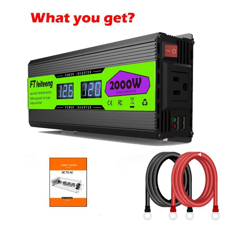 Inverter Model 2000W Itemsblack Led 1Ac