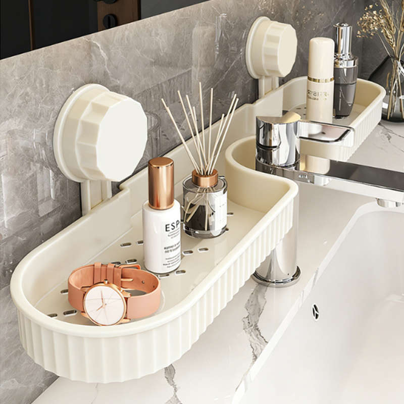 Bathroom Storage Rack Color Milky White 1 Pack