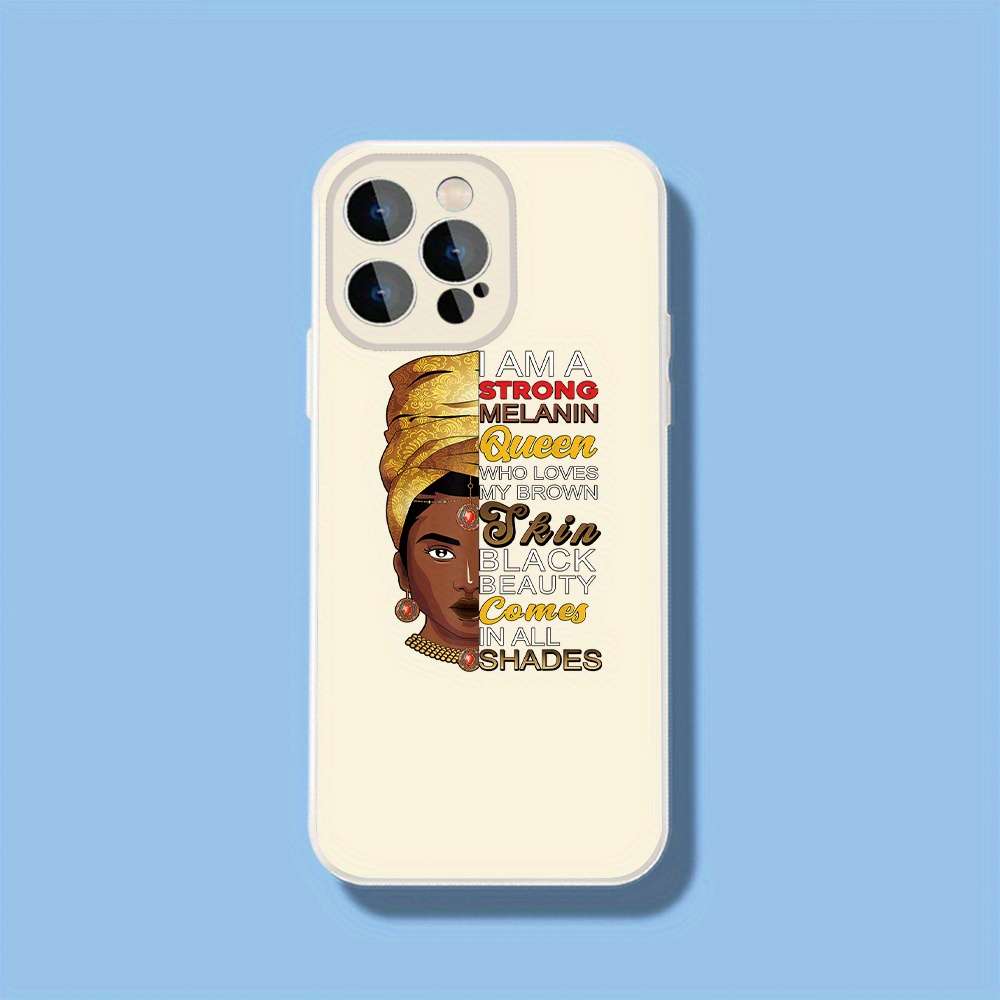 1Pc Black For iPhone 16 Pro Max Melanin And Beauty Phone Case