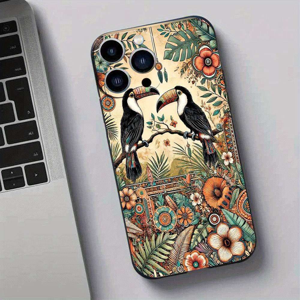1Pc Black For iPhone 11 African Style TPU Phone Case
