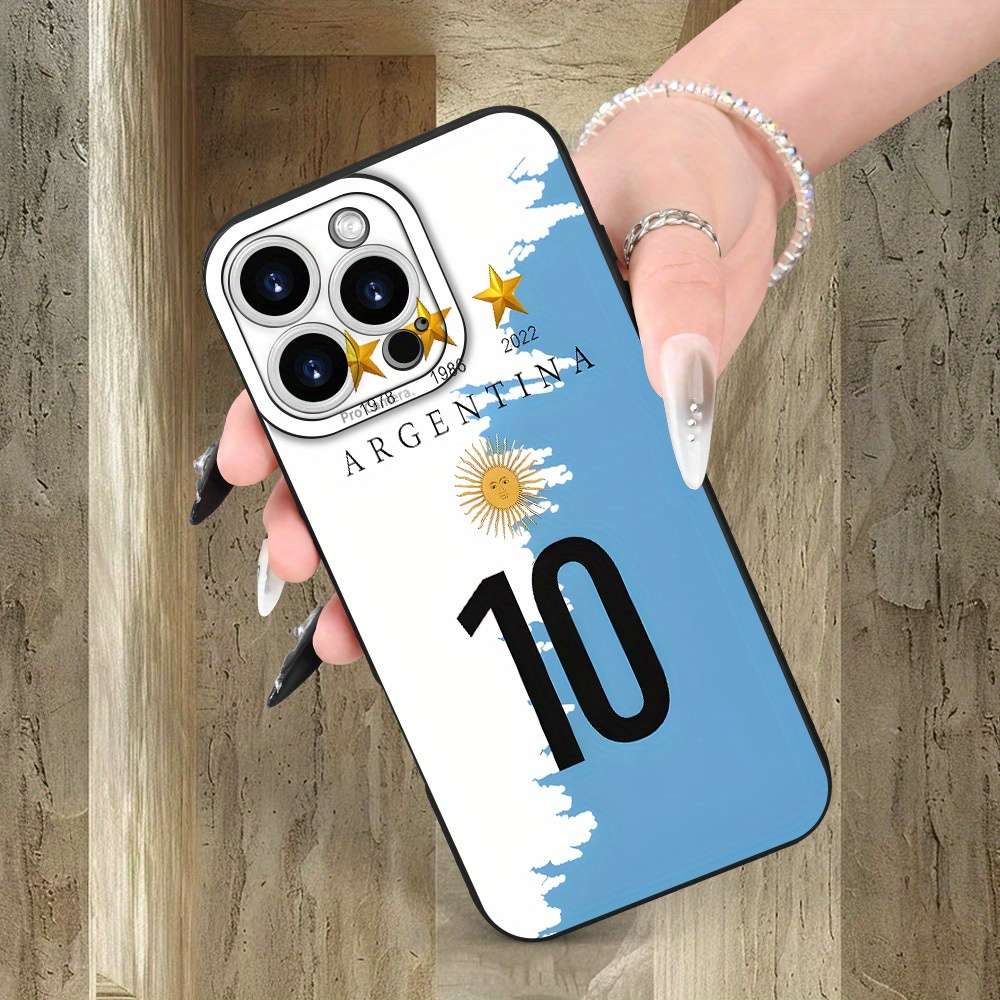 1Pc Black For iPhone 8 Plus Football Jersey Pattern Phone Case