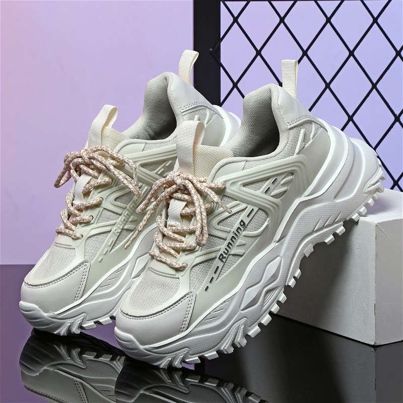 Women S Sneakers Color Beige White Background Sizeuk 9.5