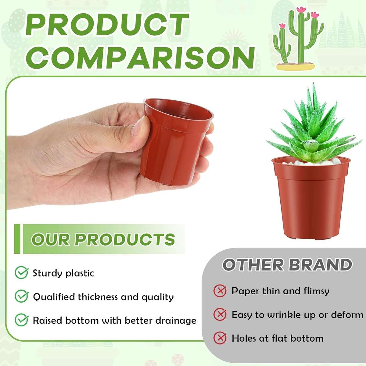 Flowerpot  6Pcssize 5 33Cmx5 08Cm