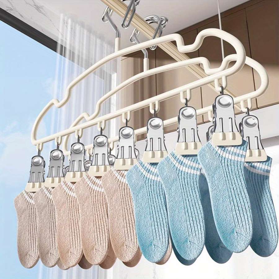Clothes Rack 1 PackCloud Blue 8 Clips