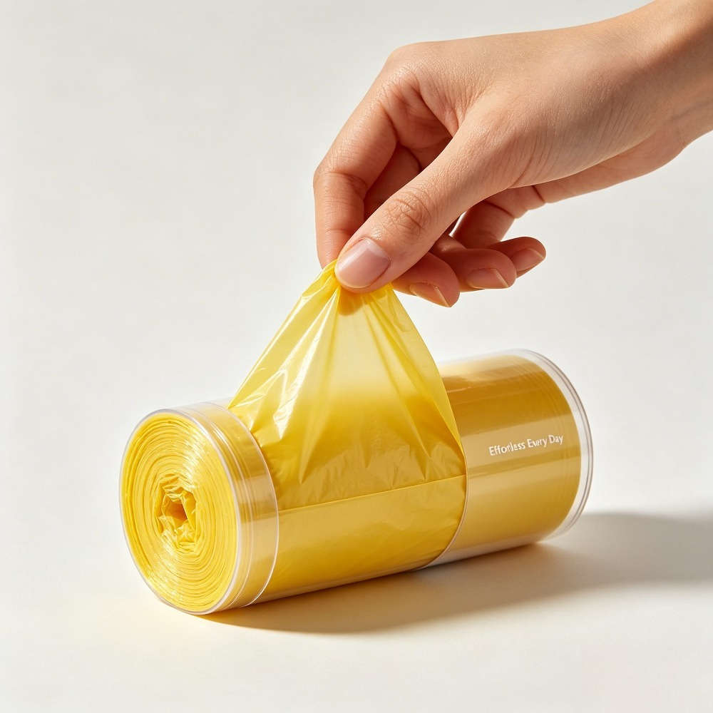 Trash Bag5 Rolls100 Pieces Yellow
