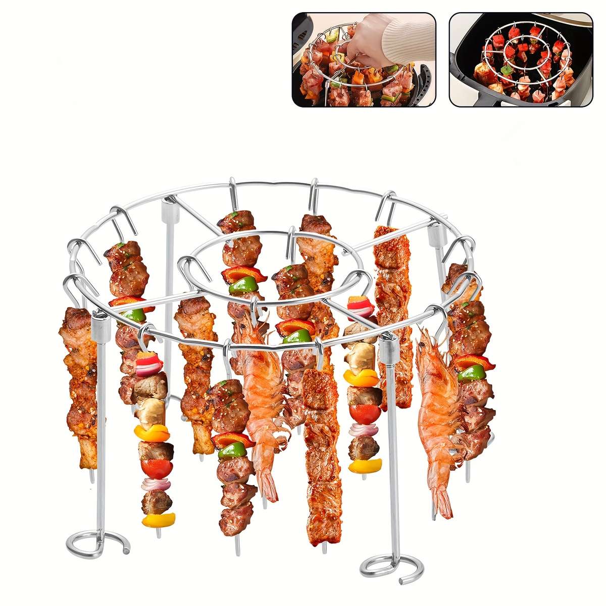 Grill Rack Model Detachable  Upgraded Version Includes Bbq Skewers