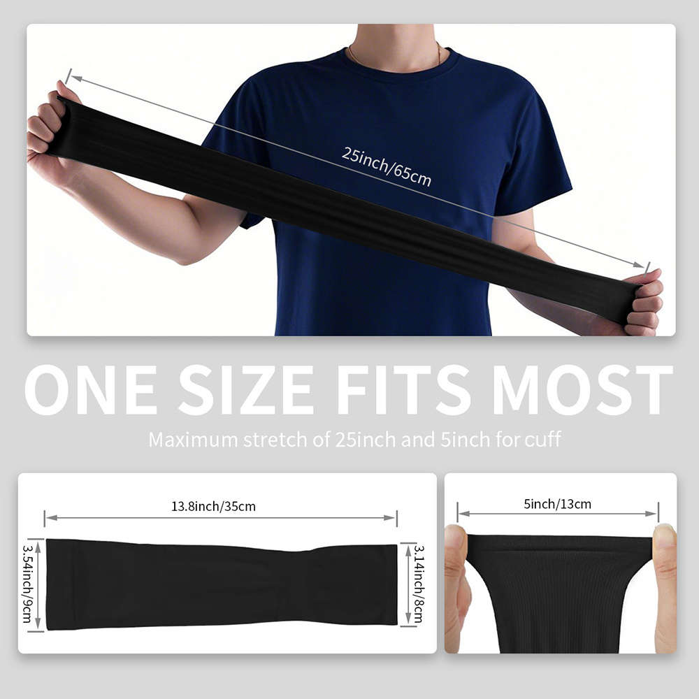 Sunscreen Sleeves Color 2 Solid Black 2 Solid White