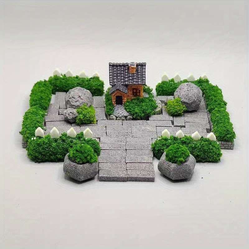 30Pcs Mini Model Garden Accessories Set