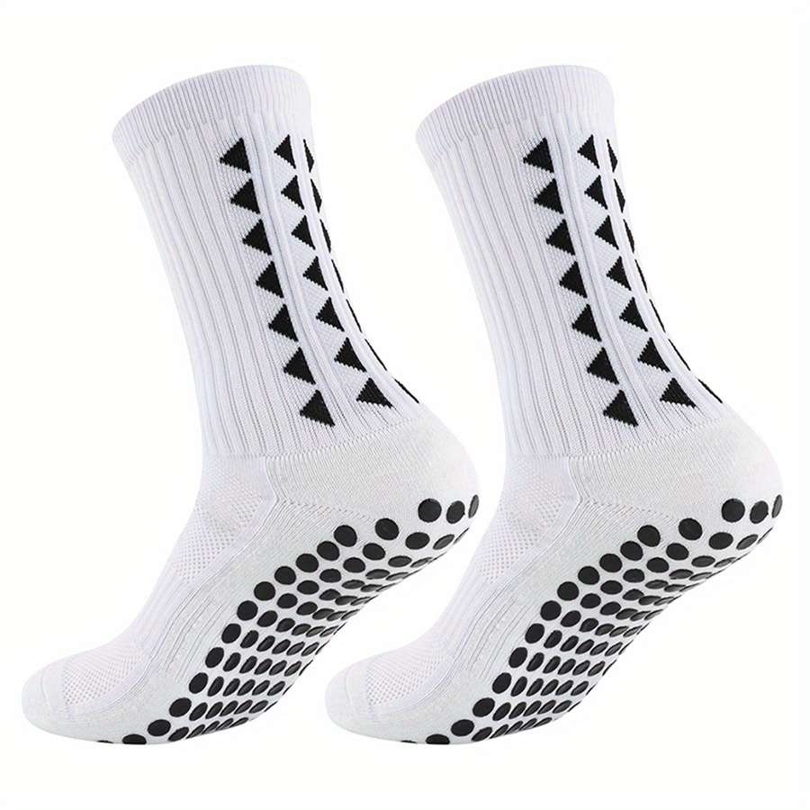 2 Pairs Of White One Size High Elastic Socks