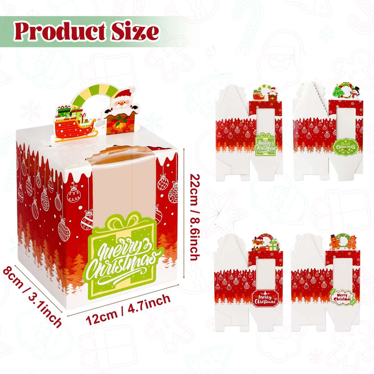 Christmas Gift Boxes Quantity 4Pcs Set