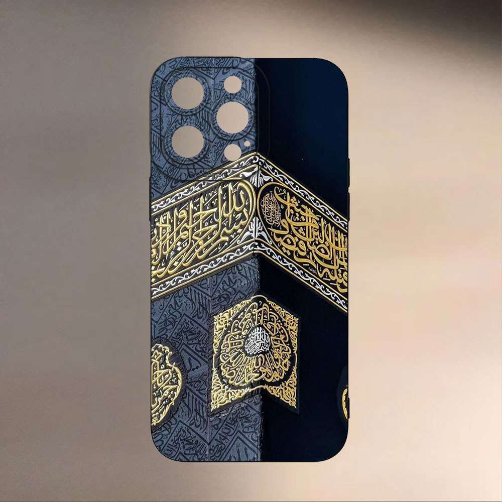 1Pc Black For iPhone 7 Plus 8 Plus Mecca Wall Print Phone Case
