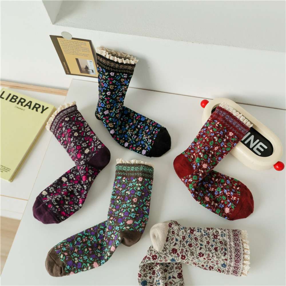 Women S Socks Color 1 Pair Of Brown Size Asian Onesize