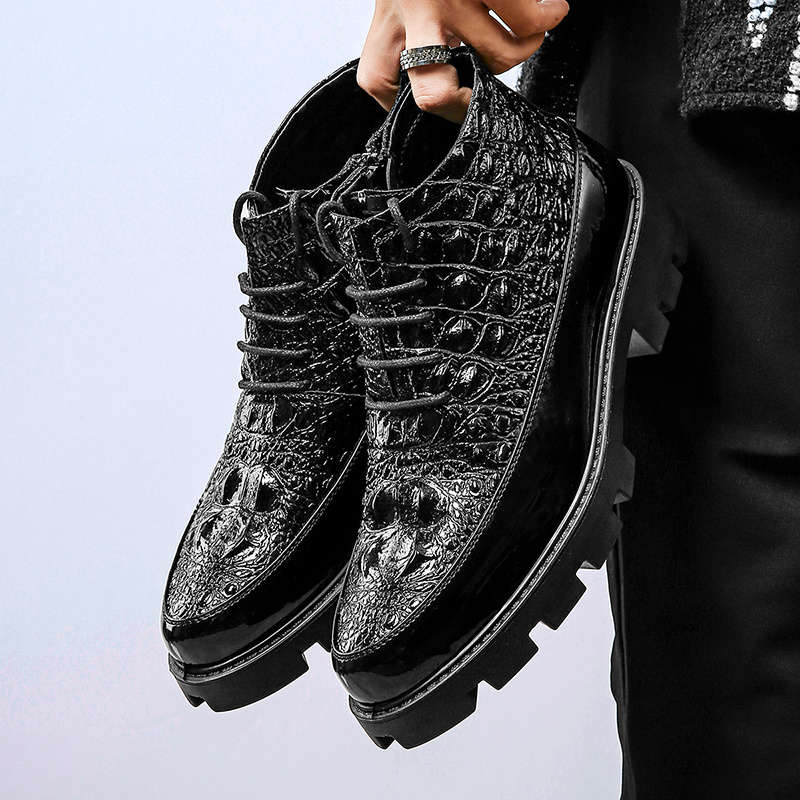Mens Leather Shoes Color Black Sizeuk 5.5