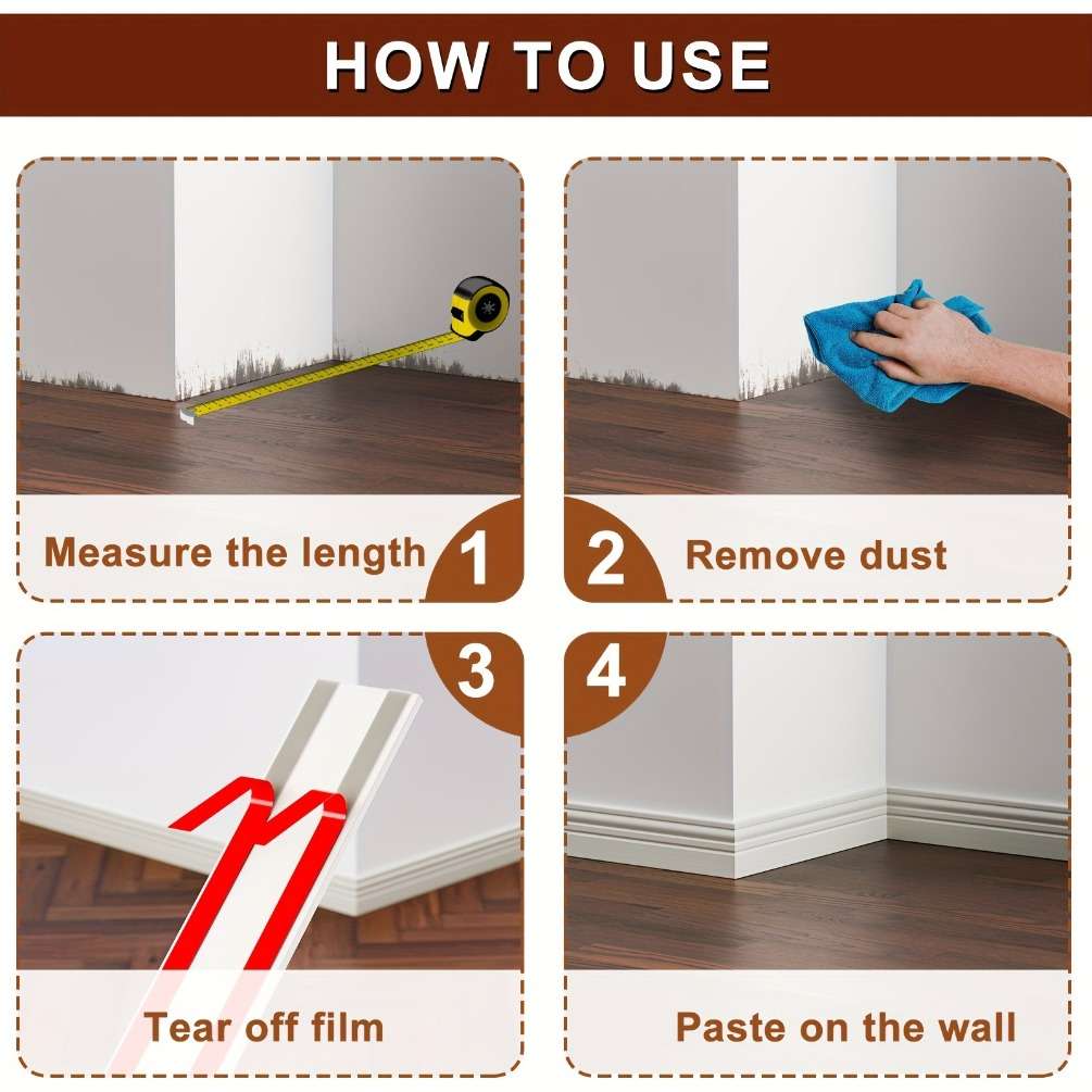 Skirting Board 1 Satz Size Schwarz