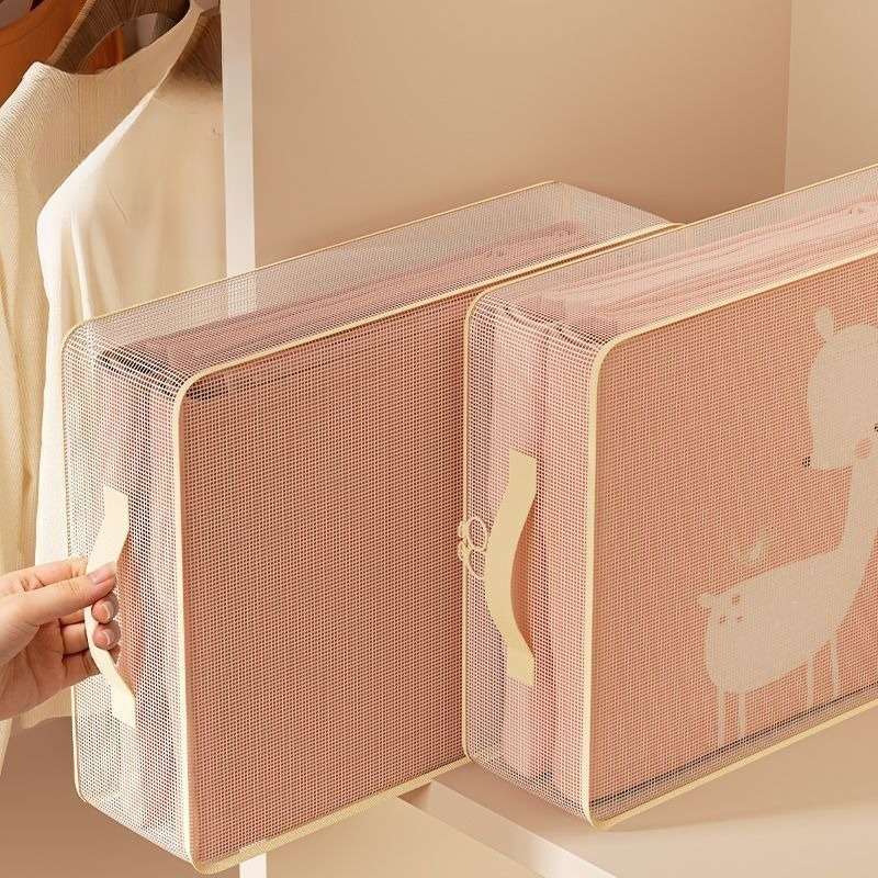 3Pcs Large Capacity Mesh Zipper Storage Storage 3Pcs