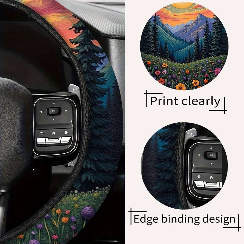 Car Steering Wheel Cover 38X38 Style Digital Printing