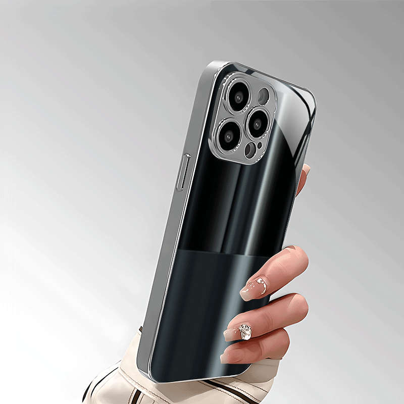 1Pc Silvery For iPhone 12 Mini Business Reflective Phone Case