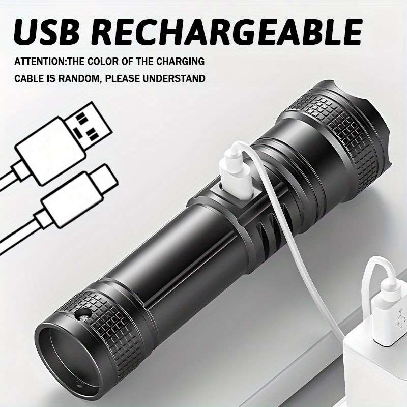 Advanced 1Pc Macrocosm Usb Rechargeable Flashlight Bright Led Daily Reliable