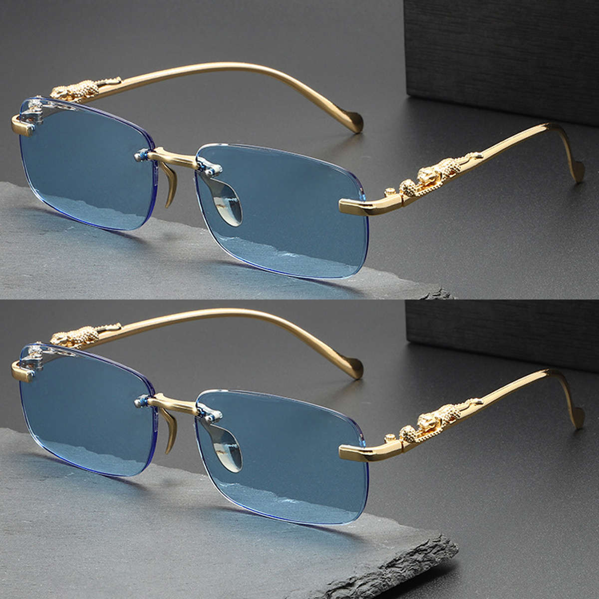 Mens Glasses Color 2Pcs Blue